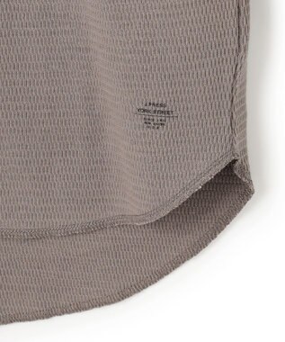 J.PRESS YORK STREET 【UNISEX】ハニカムワッフル Tシャツ ライトグレー系