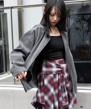 WEGO ワーカーズWジップブルゾン ブラック中濃色