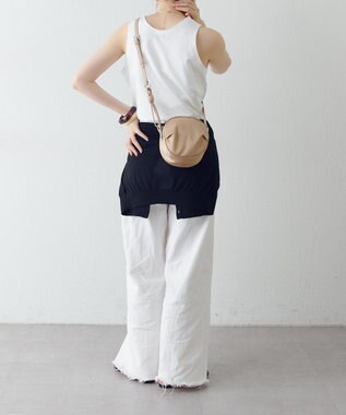 russet クラウズナイロンサークルミニショルダーバッグ(CE-1728) PinkBeige