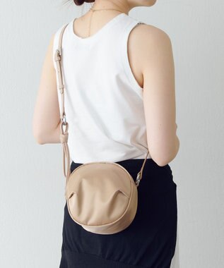 russet クラウズナイロンサークルミニショルダーバッグ(CE-1728) PinkBeige