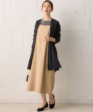 組曲 【WEB限定】シアーツイルジャージー ロングカーディガン ブラック系