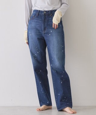 AMERICAN HOLIC ルーズストレートペイントデニム Indigo