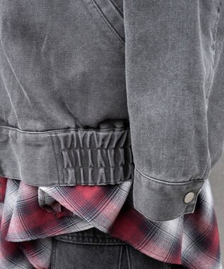 WEGO ワーカーズWジップブルゾン ブラック中濃色