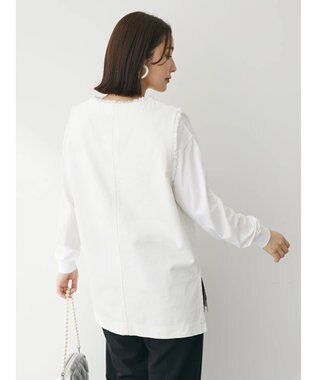 Green Parks Ｖネックフリンジベスト Off White