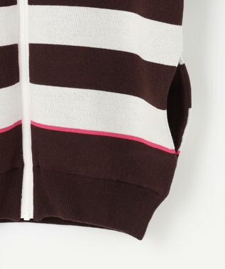 23区GOLF 【WOMEN】リバーシブルニットブルゾン ダークブラウン系2