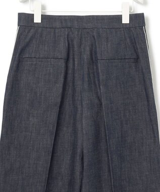 ICB L 【洗える】 コットンリアクティブデニム ワイドストレートパンツ インディゴ系