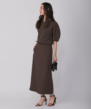 ICB 【洗える】レーヨンポリエステルタックニット ダークブラウン系