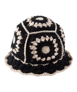  【洗える】estaa コットン クロッシェ編みバケット