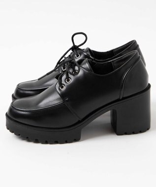WEGO レースアップヒールシューズ ブラック
