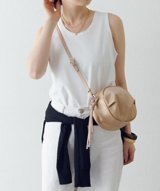 russet クラウズナイロンサークルミニショルダーバッグ(CE-1728) PinkBeige