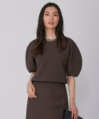 ICB 【洗える】レーヨンポリエステルタックニット ダークブラウン系