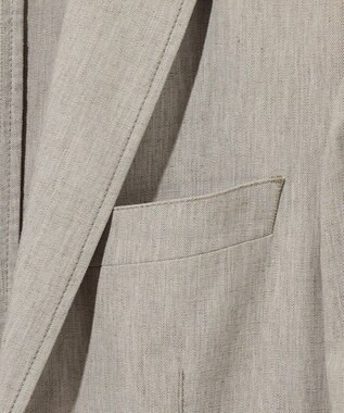 JOSEPH ABBOUD 【キングサイズ・清涼/ストレッチ】ストレッチリネンシャンブレー ジャケット ベージュ系