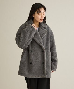 CRAFT STANDARD BOUTIQUE ダブルボアミディコート Gray
