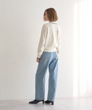 YECCA VECCA 配色ボウタイニット Ivory