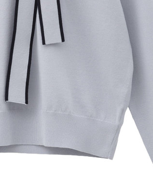 YECCA VECCA 配色ボウタイニット Light Blue