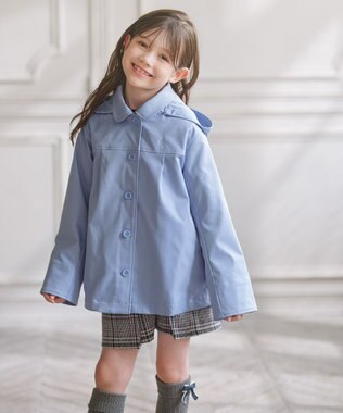 組曲 KIDS 【110-140㎝】3Way アウター サックス×グレー