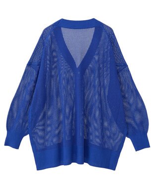 earth music&ecology メッシュルーズカーディガン Blue