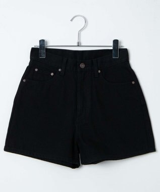 WEGO 台形デニムショートパンツ ブラック中濃色
