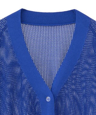 earth music&ecology メッシュルーズカーディガン Blue