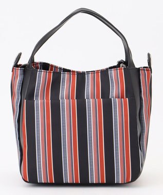 Y'SACCS マルチストライプ すっきりトート Sサイズ レッド