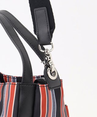 Y'SACCS マルチストライプ すっきりトート Sサイズ レッド