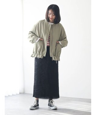 Green Parks 撥水加工　裾ドロストブルゾン Khaki