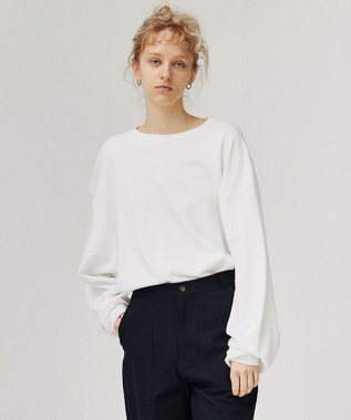 LENO CREWNECK PULLOVER《UNISEX》クルーネックカットソー WHITE