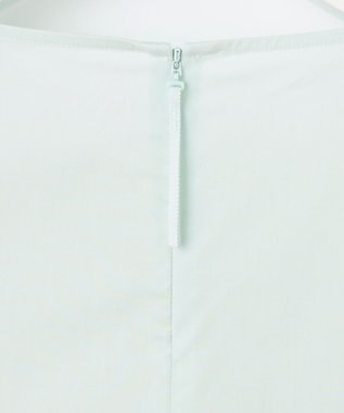 自由区 L 【洗える】テンセルコットンエンブロイダリープルオーバー ブラウス サックス