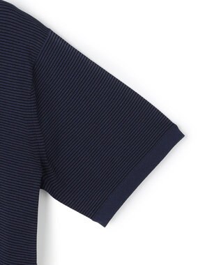 JOSEPH HOMME 【新柄】リュクスレーヨンボーダー　ポロニット ネイビー系1