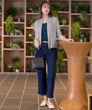 Tiaclasse L 【小倉優子さん着用・UVケア・接触冷感】ショートトッパーカーディガン グレー