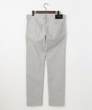 JOSEPH ABBOUD 【キングサイズ・イタリア素材/ストレッチ】ヘリンボンモールスキン5ポケットデザインパンツ ライトグレー系