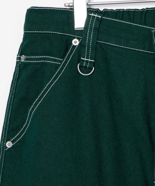 WEGO 【ユニセックス着用アイテム/ウエストゴム】ワーカーズパンツ ダークグリーン