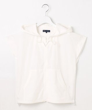 23区GOLF 【WOMEN】シアーストレッチ ショート丈フードベスト ホワイト系