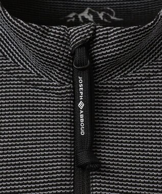 JOSEPH ABBOUD MOUNTAIN デルタメッシュ ハーフZIPカットソー ブラック系