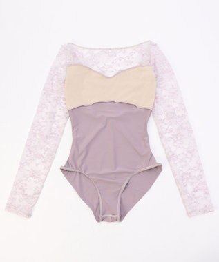 Chacott 【Nela ライン】ロングスリーブレオタード ライラック