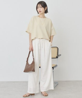 AMERICAN HOLIC 【先行予約】【WEB限定】バックフリル半袖プルオーバー Light Beige