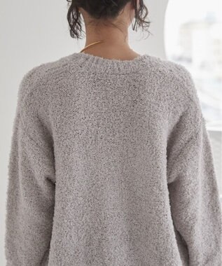 WEGO 【ANGIE VINTAGE】リボンヤーンVネックニットカーディガン ライトグレー