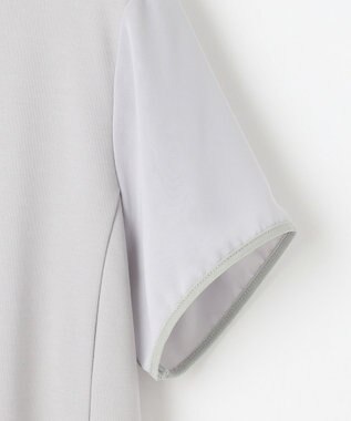 23区GOLF 【WOMEN】【吸水速乾/UVケア】シアー袖 モックネックシャツ ライトグレー系