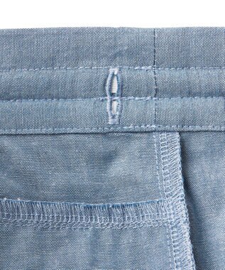 MIKI HOUSE HOT BISCUITS 【80-120cm】バックフリル ダンガリー素材 キュロットパンツ ブルー