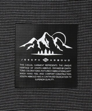 JOSEPH ABBOUD MOUNTAIN デルタメッシュ ハーフZIPカットソー ブラック系