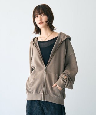 YECCA VECCA 【STAR＆STRIPE】ZIPフーディ Dark Brown