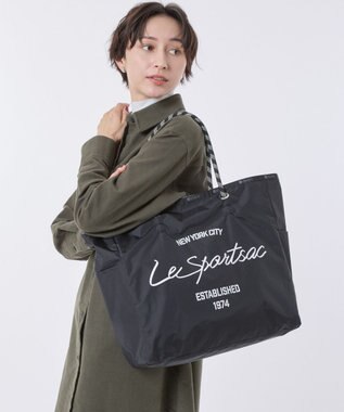 LeSportsac LARGE 2 WAY TOTE/2ウェイブラック/グレーカモ