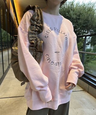 Green Parks サークル刺繍スウェット Pink