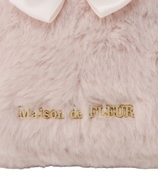Maison de FLEUR イースターラビットフェイクファーポーチ Light Pink