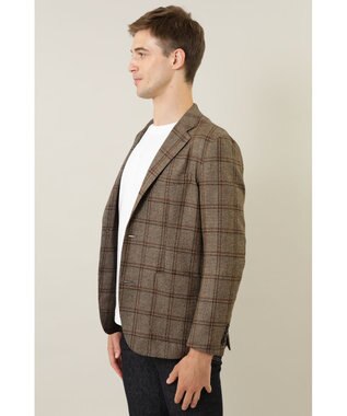 DAKS ペンチェックジャケット ブラウン