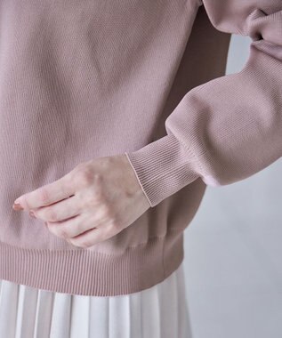 Tiaclasse L 【洗える】中空糸ビジューボタンカーディガン ピンク