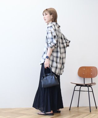 AMERICAN HOLIC イージーケアチェックシャツ【360°着こなしシャツ】 Ivory