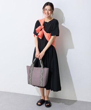 ANY L バルーンシルエットワンピース ブラック