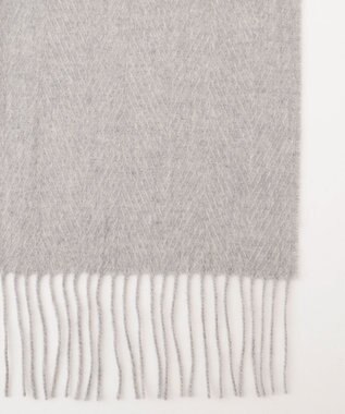 J.PRESS LADIES カシミヤ リバーシブル ヘリンボーン ストール ライトグレー系