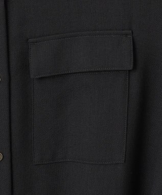 23区 L ポリエステルウール シャツワンピース グレー系